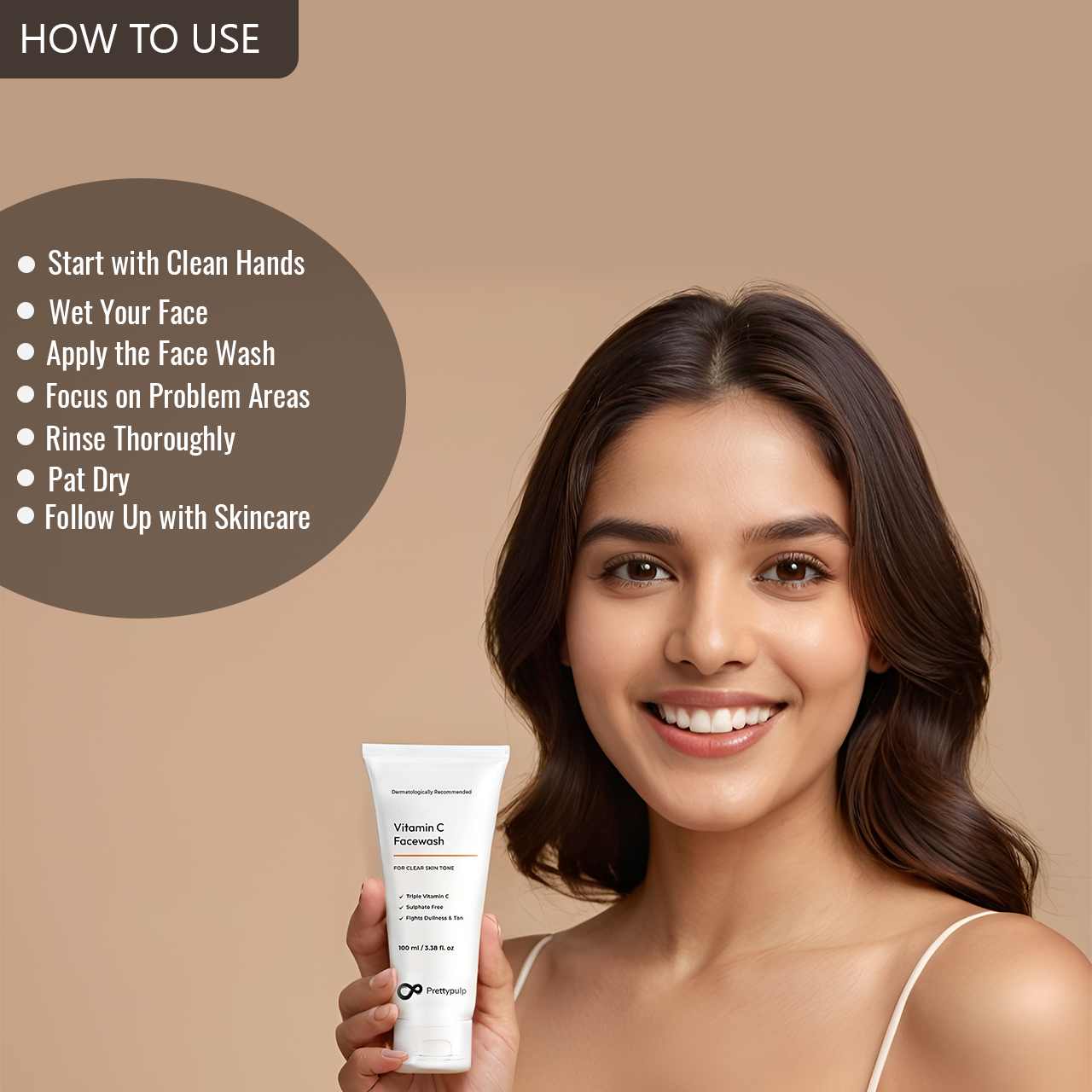 Prettypulp Vitamin C Super Bright Gel Face Wash 100 ml