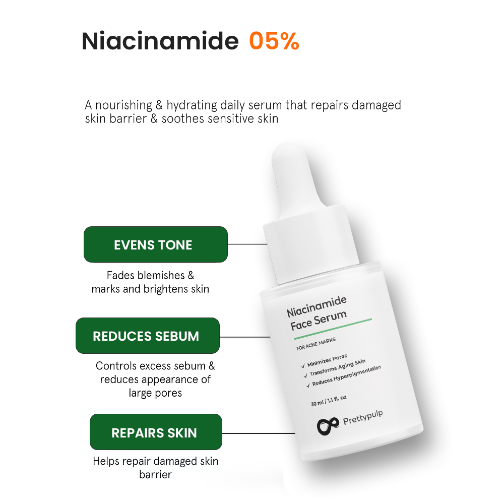 Prettypulp Skin Repair Niacinamide 5% Face Serum 30 ml