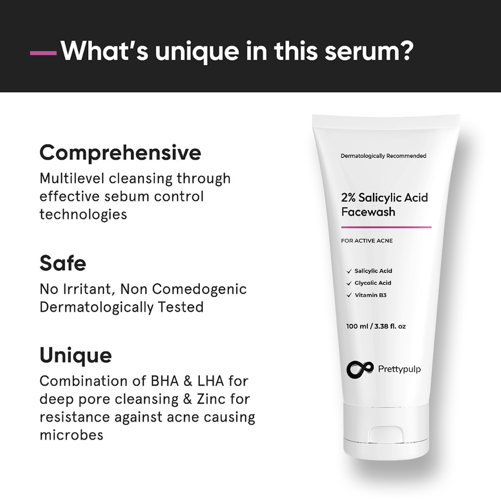 Prettypulp 2% Salicylic Acid Face Wash 100 ml