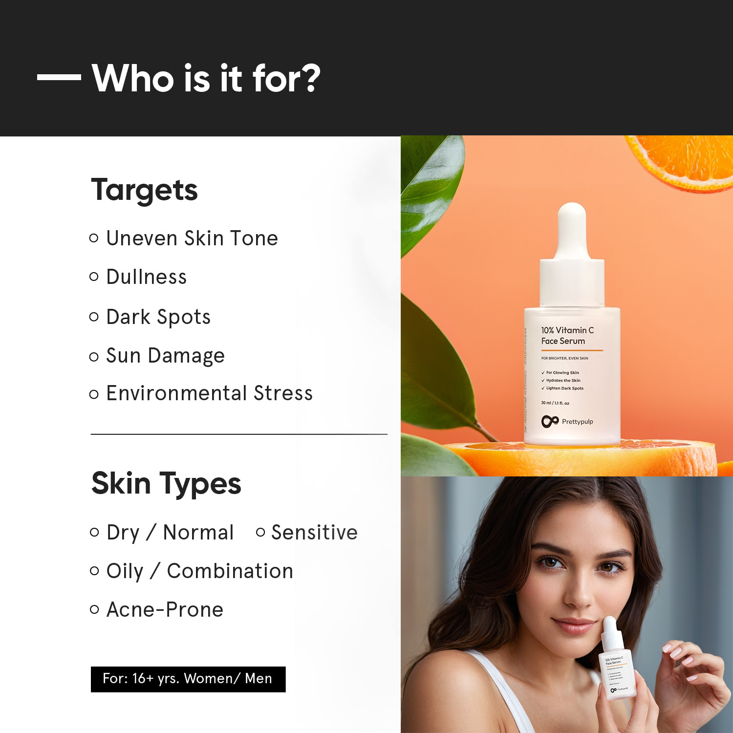 Prettypulp 10% Vitamin C Face Serum 30ml