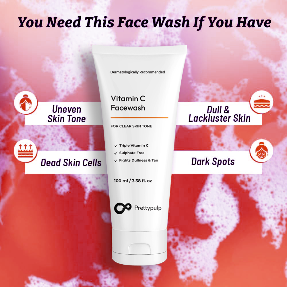 Prettypulp Vitamin C Super Bright Gel Face Wash 100 ml